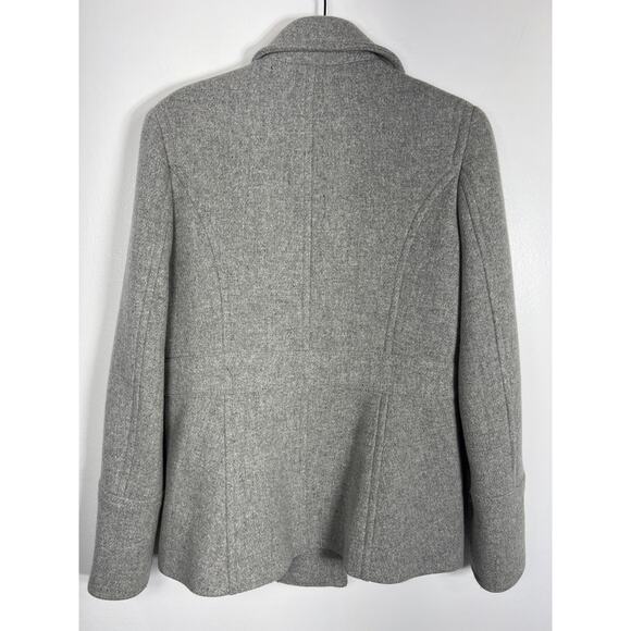 J. Crew Stadium Cloth Nello Gori Gray Wool Pea Winter Coat 4 Classic - Picture 4 of 6